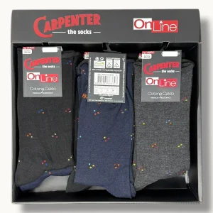 Carpenter - (4 Paia) Calza Corta Uomo In Caldo Cotone Fantasia "smollato" Art. 0619