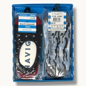 Navigare Confezione Da 3 Paia Assortiti Di Colore Salvapiede Bambino Fantasia In Filo Di Scozia  Art. U608