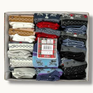 Stylosa - Calzino Morbidone Donna Fantasia Antiscivolo Colori Assortiti Art. R042