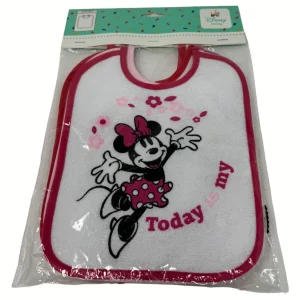Disney - 6 Pezzi Bavetta Piccola In Spugna E Retro In Pvc Con Laccetti Femminuccia  Art. Wd9549