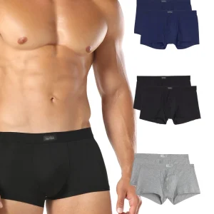 Liabel Confezione 3 Boxer Uomo Elasticizzato Elastico Esterno 100% Cotone Colori E Misure Assortite  Art.lb220