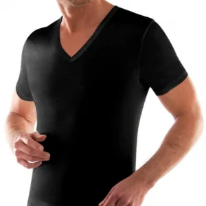 Nazareno Gabrielli - Maglia Uomo In Cotone Scollo V Nera Nv52n