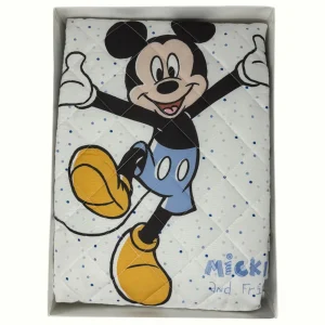 Disney - Trapuntino Per Culla - Lettino Stampato Mickey Mouse E Minnie 110x140  Tem236-336wd