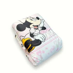 Disney - Trapunta Lettino - Culla Grande - Retro In Pelliccetta Morbida E Calda Stampa Minnie Disney  Art. Tlm339