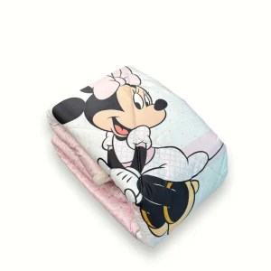 Disney - Trapunta Lettino Retro In Pelliccetta Morbida E Calda Stampa Minnie Disney  Art. Tlm340