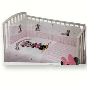 Disney - Trapunta E Paracolpi In Morbida Microfibra Stampata Disegno Minnie  Art. Slm335