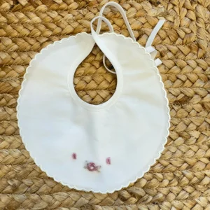 Bavetta neonata ricamo floreale