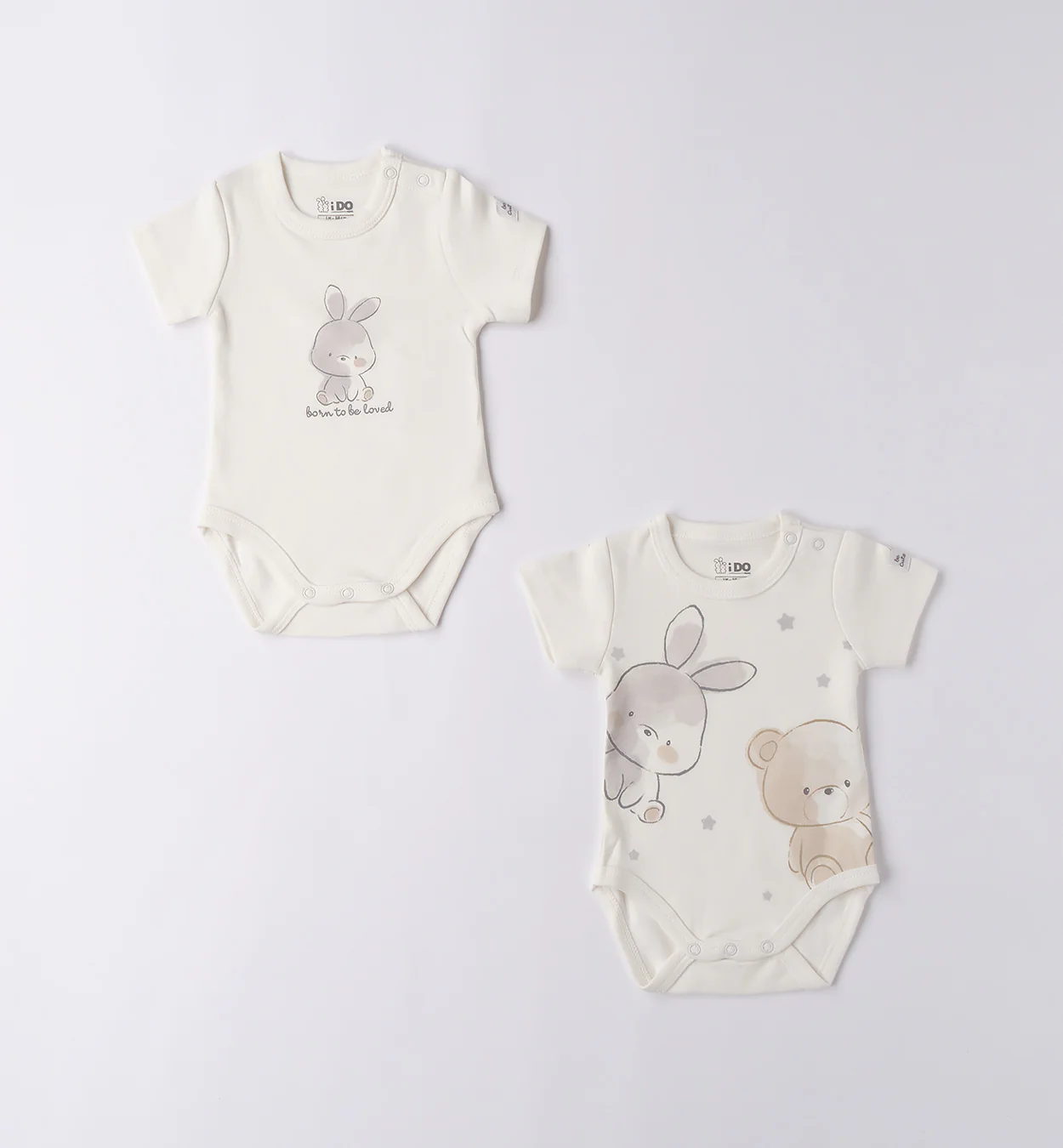 Body unisex caldo cotone coniglietto e orsetto