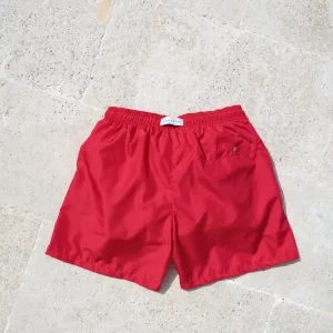 Costume da mare uomo in tessuto tecnico - Rosso