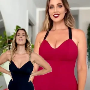 Body DIANA - Sculpt Reversibile NERO/ROSSO PROFONDO