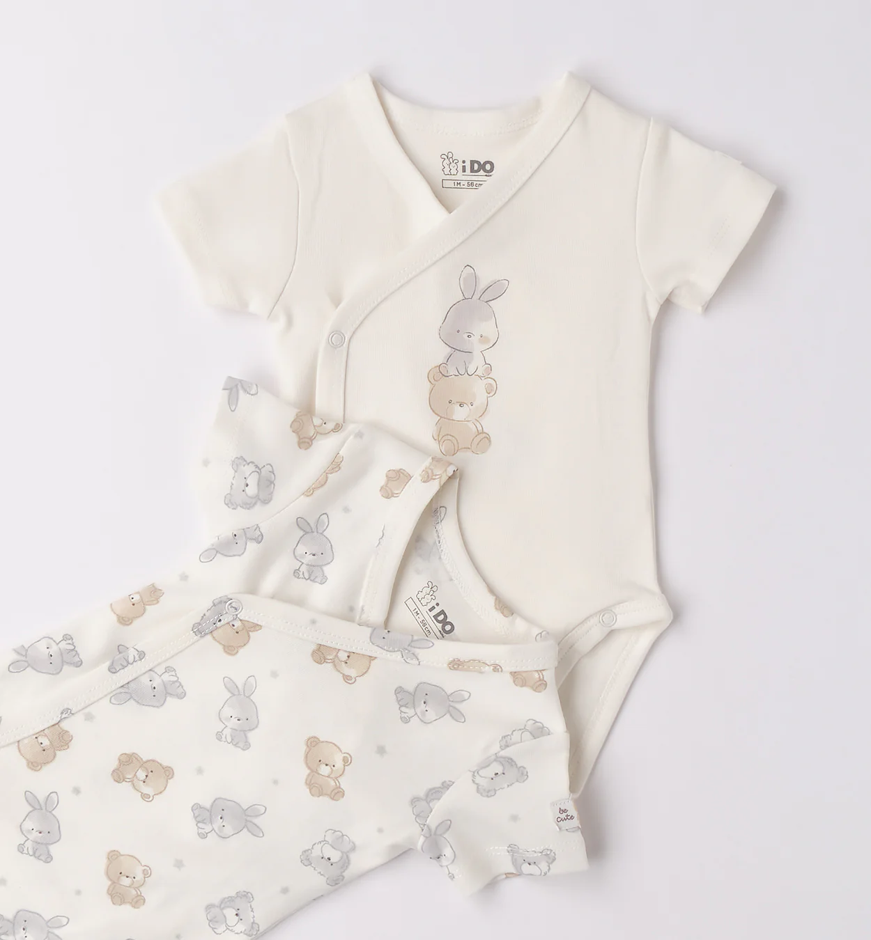 Body neonato/a unisex caldo cotone set 2 pezzi - immagine 3