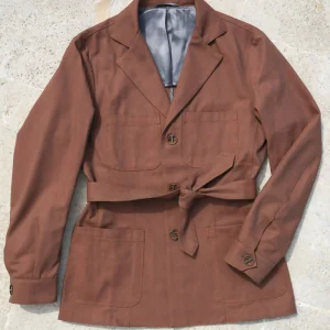 Giacca sahariana cotone 100% - Terra di Siena