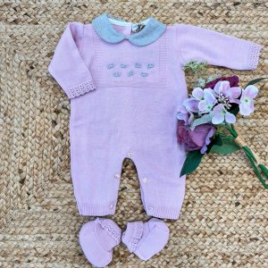 Tutina Neonata Glicine con ricami