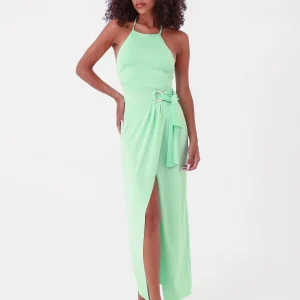 Abito lungo con incrocio