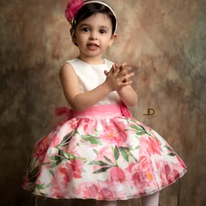 ABITO BAMBINA BOUQUET DI PEONIE