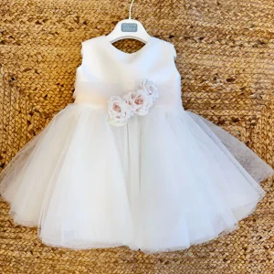 ABITO DAMINA TULLE E MIKADO ROSE ROSA