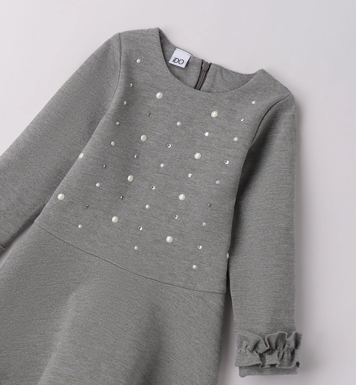 Abito bambina elegante bianco o grigio - immagine 5