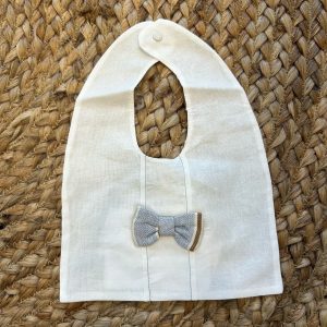 BAVAGLINO IN LINO CON FIOCCHETTO