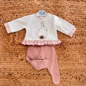 COMPLETO CONIGLIETTO E GALLES ROSA | CALDO COTONE