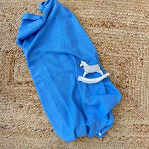 Copertina neonato in cotone azzurro