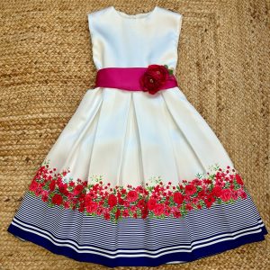 Abito cerimonia bimba tulle con cintura rimovibile