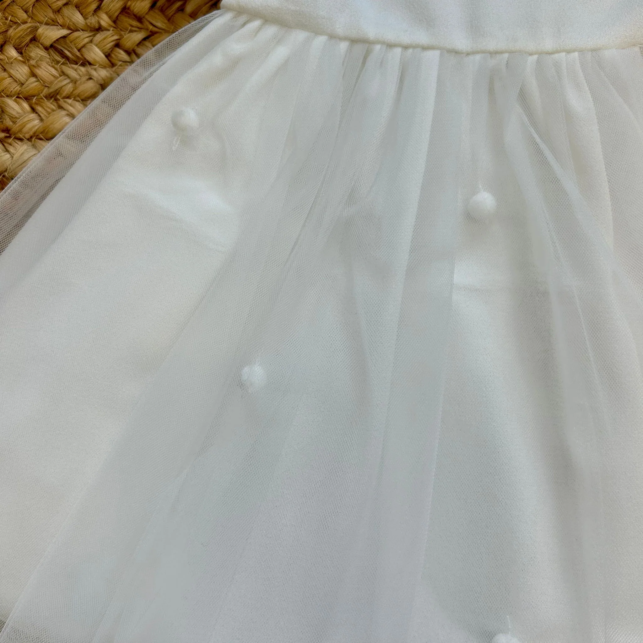 Abito battesimo bambina panna - immagine 2