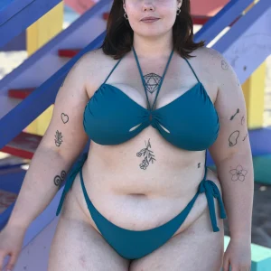 “TU PUOI” Slip laccetti - Oceano