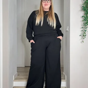 Pantalone BOSSY slim fit - Punto Milano - Nero