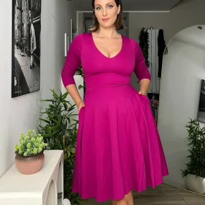 Abito AMELIE 2 in 1 - Punto Milano - Ciclamino