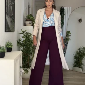 Pantalone PALAZZO Punto Milano - Viola Mulberry