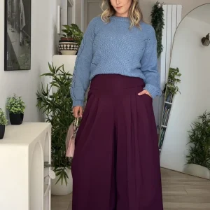 Pantalone SAMURAI Punto Milano - Viola Mulberry