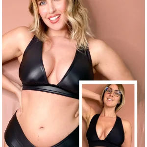 WOW Reggiseno - NERO effetto Ecopelle / Opaco