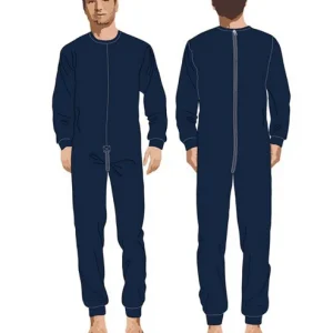 Pigiamone Tuta Gary Clinica Jersey 100% Cotone Uomo con Cerniera