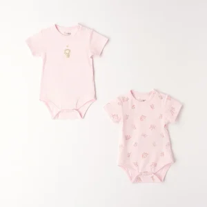 Set 2 body eonata 100% cotone rosa cipria