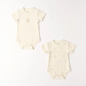 Set 2 Body neonato unisex 100% cotone