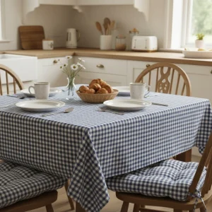 Tovaglia Campagnola Quadri Piccoli 100% Cotone Tinto Filo – 4 Colori | Standard e Su Misura