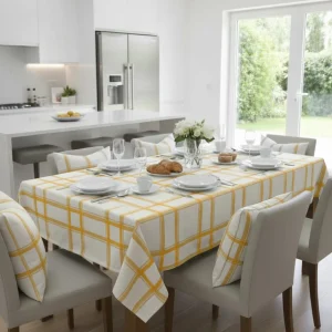 Tovaglia ZAFFIRO Cotone Jacquard Oro & Bronzo - Prodotto Artigianale Made in Italy