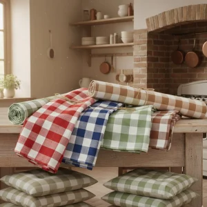 Tovaglia Campagnola 100% Cotone Tinto Filo – 4 Colori | Standard e Su Misura