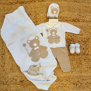 Uscita clinica in cotone filo di scozia con orsetto